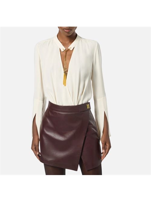 BODY CON DETTAGLI GIOIELLO ELISABETTA FRANCHI | CB00557E2DZ9 Milk